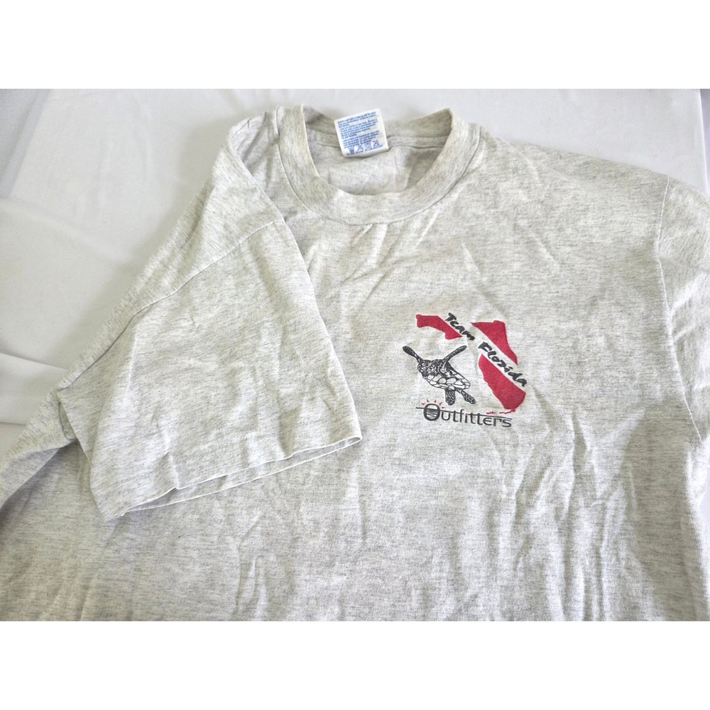 Vtg 1995 Team Florida Outfitters Marine Life Single Stitch T-Shirt Hanes Size L